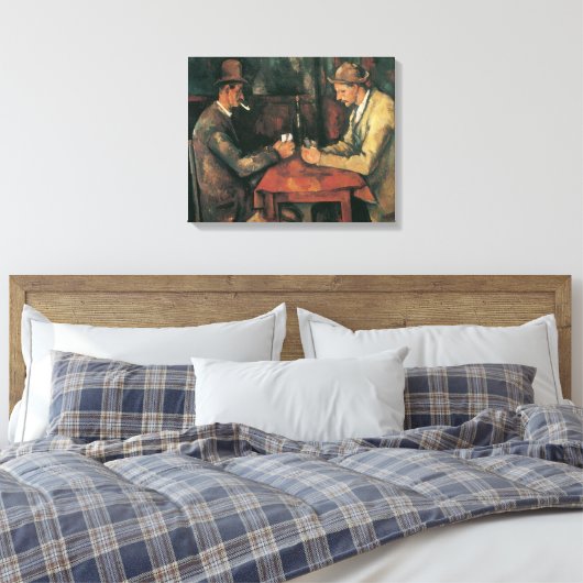 Kaartspelers van Paul Cezanne,  fijne kunst Canvas Afdruk (Insitu (Slaapkamer))