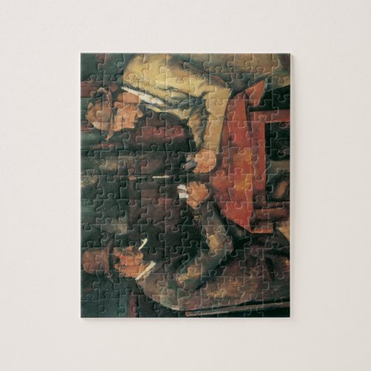Kaartspelers van Paul Cezanne,  fijne kunst Legpuzzel (Verticaal)