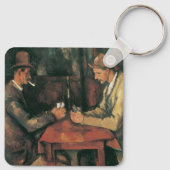 Kaartspelers van Paul Cezanne, fijne kunst Sleutelhanger (Achterkant)