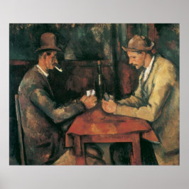 Kaartspelers van Paul Cezanne, Vintage Fine Art Poster