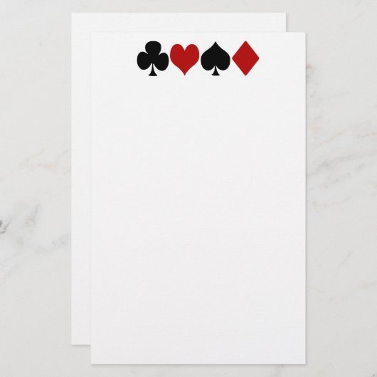 Kaartspelkantoorbenodigdheden Briefpapier (Voorkant / Achterkant)