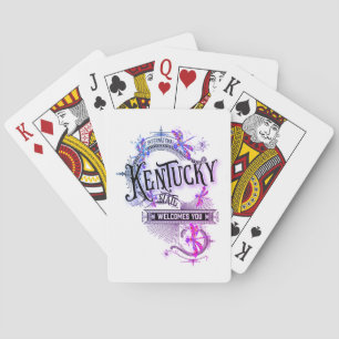 Kaartspellen uit Kentucky Vintage Illustratie Pokerkaarten