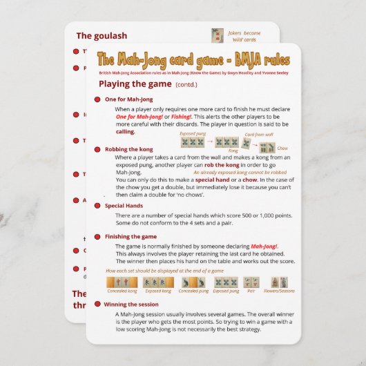 Kaartspelregels - Het spel afspelen (2) Kaart (Voorkant / Achterkant)