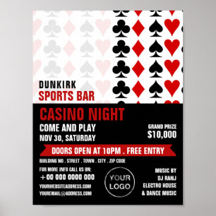 Kaartsuites, casino Night, gamesector Poster