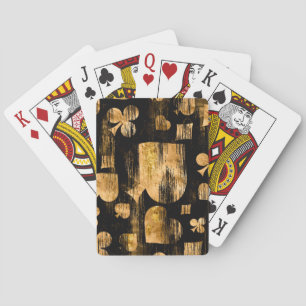 Kaartsymbolen - zwart en goud pokerkaarten