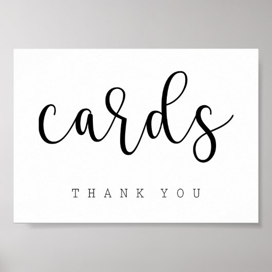 Kaarttafelbord | Chic typografie Poster (Voorkant)