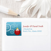 Kaartticker voor kerstkaart retouradres etiket (Insitu)