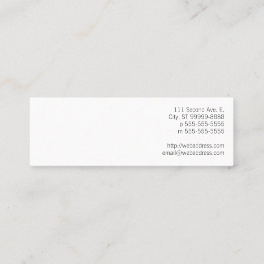 Kaartvakjes Mini Visitekaartje (Achterkant)