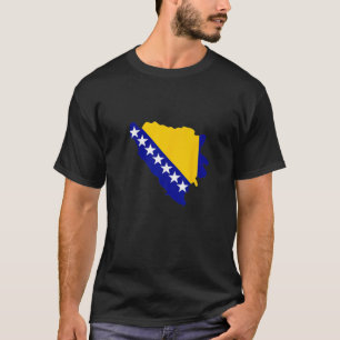 Kaartvlag Bosnië en Herzegovina T-shirt