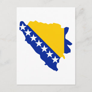 Kaartvlag van Bosnië en Herzegovina Briefkaart
