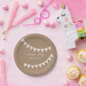 Kaartvoorraad geïnspireerd eyelet Bunting Wedding Papieren Bordje (Feest)