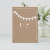 Kaartvoorraad geïnspireerd oyelet Bunting RSVP (Staand voorkant)
