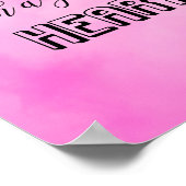 Kaartvrouw citaat-typografie met roze achtergrond poster (Hoek)
