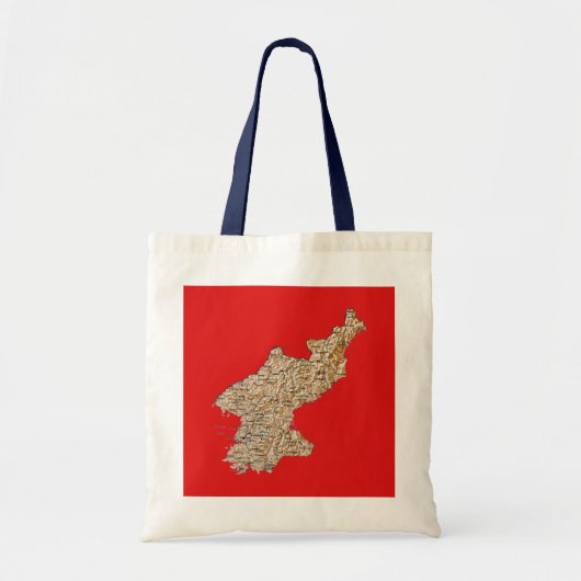 Kaartzak Noord-Korea Tote Bag (Voorkant)