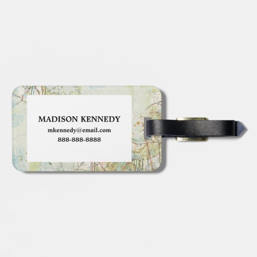 Kaartzinnen Bagagelabel (Achterkant horizontaal)