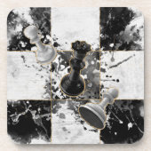 Kaas abstracte Waterverf en goud Bier Onderzetter (Voorkant)