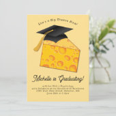 Kaas Afstudeerfeestje Kaasachtig Grappig Belacheli Kaart (Staand voorkant)
