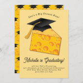 Kaas Afstudeerfeestje Kaasachtig Grappig Belacheli Kaart (Voorkant / Achterkant)