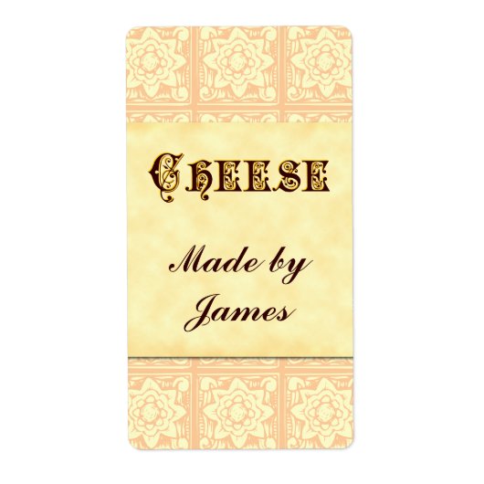 Kaas- Art Aangepaste labels (Voorkant)
