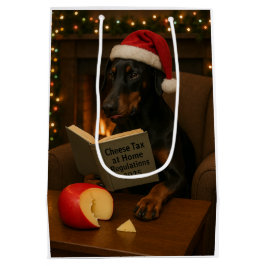 Kaas Belasting Kerstcadeau tas - Doberman Medium Cadeauzakje