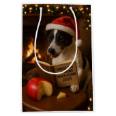 Kaas Belasting Kerstcadeau Tas - Jack Russell Medium Cadeauzakje (Voorkant)
