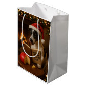 Kaas Belasting Kerstcadeau Tas - Jack Russell Medium Cadeauzakje (Achterkant Gekanteld)