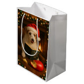 Kaas Belasting Kerstcadeau Tas - Jack Russell Medium Cadeauzakje (Achterkant Gekanteld)
