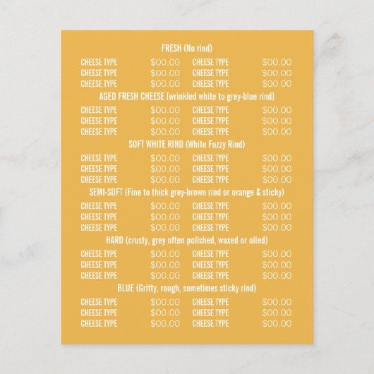 Kaas Blokken, Cheesemonger Adverteren Flyer (Achterkant)