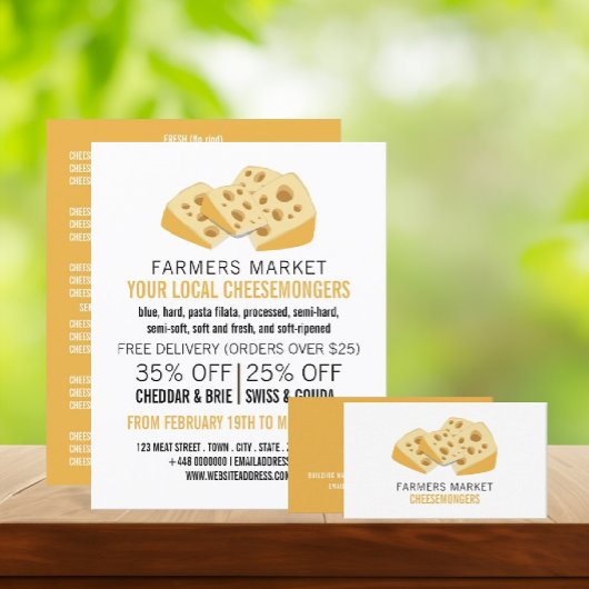 Kaas Blokken, Cheesemonger Adverteren Flyer