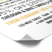 Kaas Blokken, Cheesemonger Adverteren Poster (Hoek)