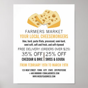 Kaas Blokken, Cheesemonger Adverteren Poster