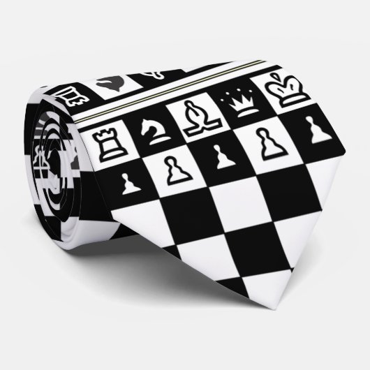 Kaas Board B&W Design Mannen Necktie Stropdas (Opgerold)