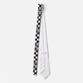 Kaas Board B&W Design Mannen Necktie Stropdas (Achterkant)
