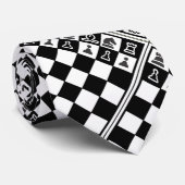 Kaas Board B&W Design Mannen Necktie Stropdas (Opgerold)