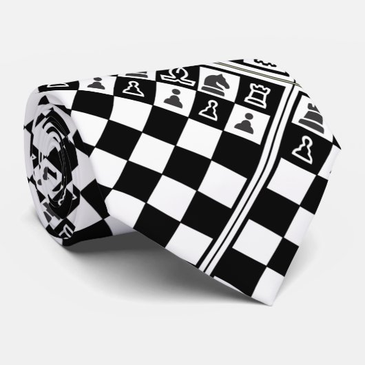Kaas Board B&W Design Mannen Necktie Stropdas (Opgerold)