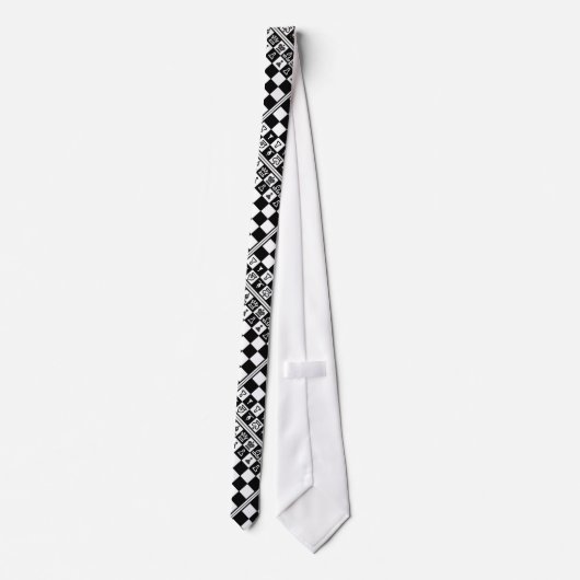 Kaas Board B&W Design Mannen Necktie Stropdas (Achterkant)
