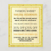 Kaas Board Design, Cheesemonger Adverteren Flyer (Voorkant)