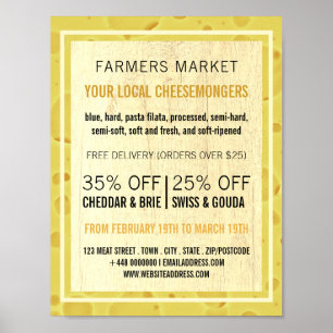 Kaas Board Design, Cheesemonger Adverteren Poster