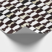 Kaas board zwart/wit patroonpapier cadeaupapier (Hoek)