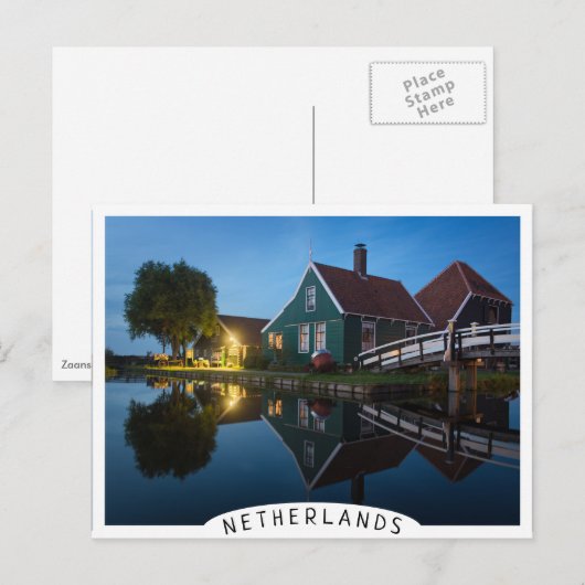 Kaas boerderij bij de schemering in Nederland Briefkaart (Voorkant / Achterkant)