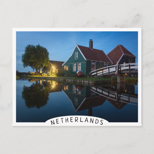 Kaas boerderij bij de schemering in Nederland Briefkaart (Voorkant)