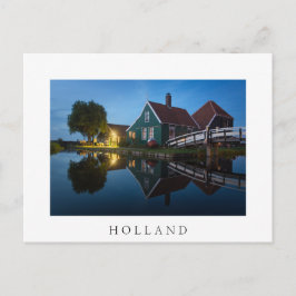 Kaas boerderij bij de schemering in Nederland Briefkaart