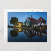 Kaas boerderij bij de schemering in Nederland Briefkaart (Voorkant / Achterkant)