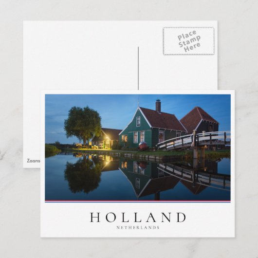 Kaas boerderij bij de schemering in Nederland Briefkaart (Voorkant / Achterkant)