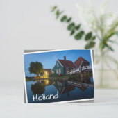 Kaas boerderij bij de schemering in Nederland Briefkaart (Staand voorkant)