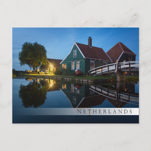Kaas boerderij bij de schemering in Nederland Briefkaart (Voorkant)