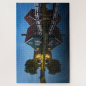 Kaas boerderij bij de schemering in Nederland Legpuzzel (Verticaal)