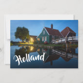 Kaas boerderij bij de schemering in Nederland Magnetische Uitnodiging (Voorkant)