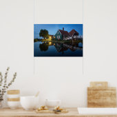 Kaas boerderij bij de schemering in Nederland Poster (Keuken)