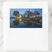 Kaas boerderij bij de schemering in Nederland Rechthoekige Sticker (Tas)